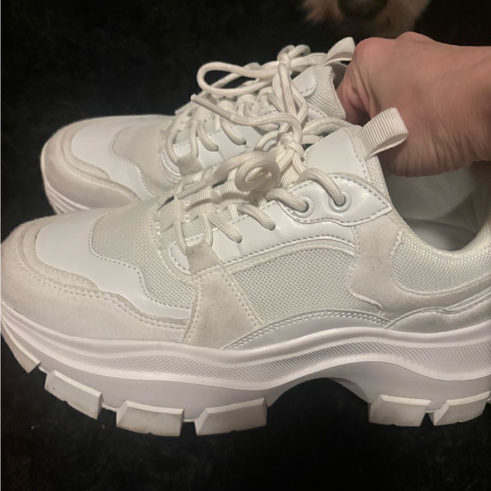 White Platform Sneakers